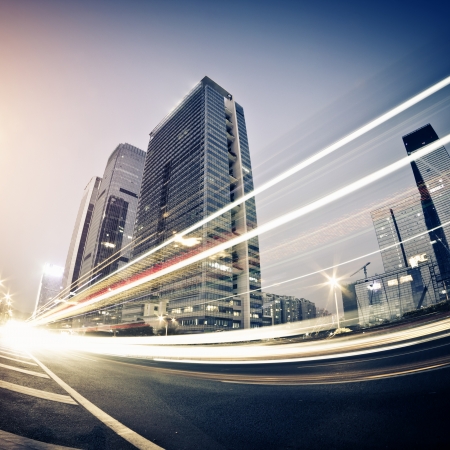 Fast moving cars at nightのeditorial素材