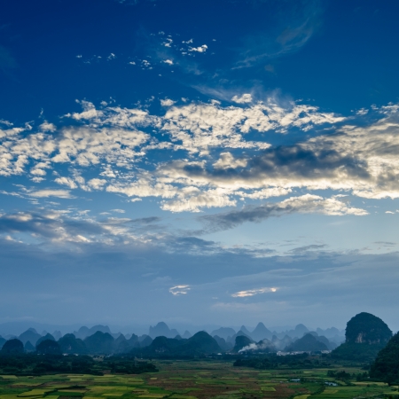 Rural scenery in Guilin,guangxi,Chinaの写真素材