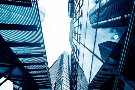 modern business center in hongkongの写真素材