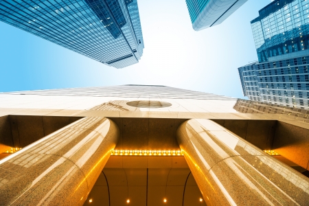modern business center in hongkongの写真素材
