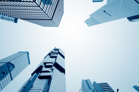 modern business center in hongkongの写真素材