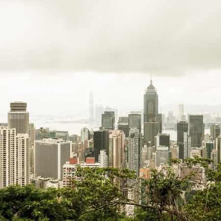 Hong Kong harbour at dayの写真素材
