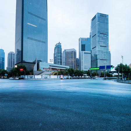 The century avenue of street scene in shanghai Lujiazui,Chinaの写真素材