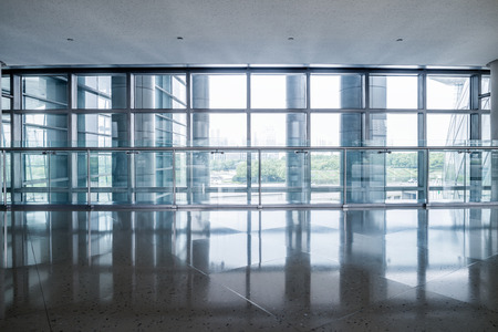 image of windows in morden office buildingのeditorial素材