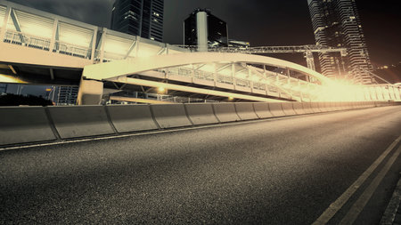 traffic in Hong Kong at night