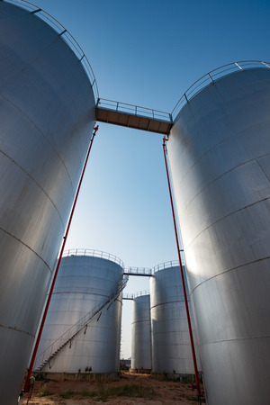 Oil tank in the refineryの写真素材