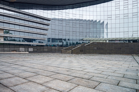 Glass wall in modern office buildingのeditorial素材