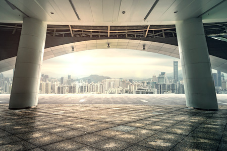 Floor platform and the modern construction backgroundの写真素材