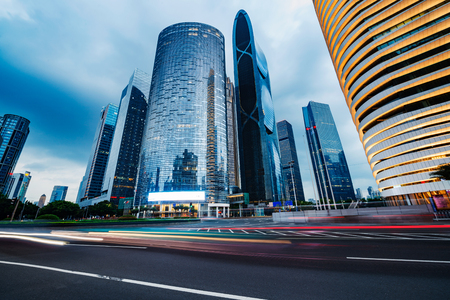 The road in the city of shenzhen,chinaの写真素材