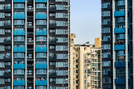 The appearance of the residential building background