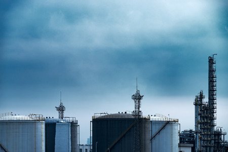 Industrial plant wit blue skyの写真素材