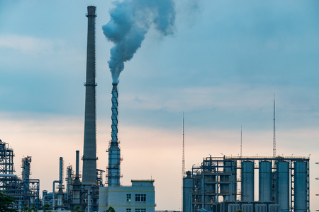 Industrial plant wit blue skyのeditorial素材