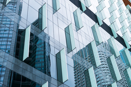 the exterior wall in the office buildingのeditorial素材