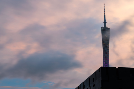 Guangzhou tower is the landmark of the cityのeditorial素材