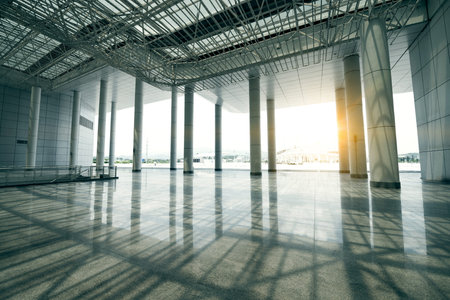 the modern building internal structureのeditorial素材