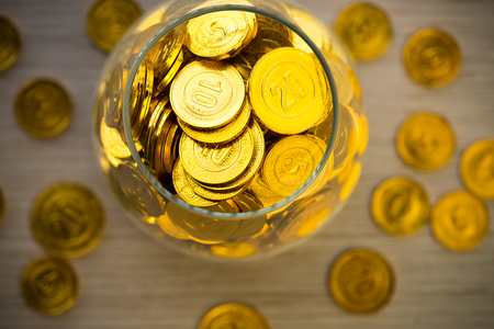 Group of gold coins business moneyの写真素材