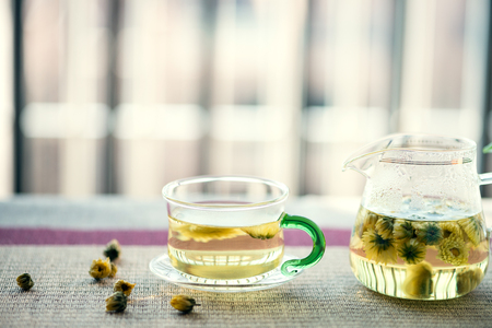 the scented tea of the Matricariarecutitaの写真素材