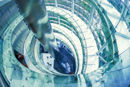 The stairs in the modern city constructionのeditorial素材