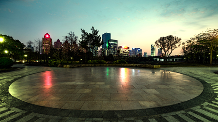 City and platform in the cityの写真素材