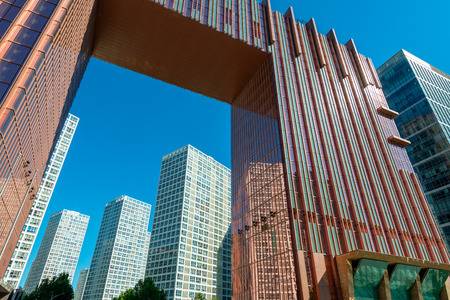 Business district in Beijing,chinaのeditorial素材