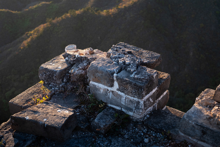 The Great Wall at beijing,chinaの写真素材
