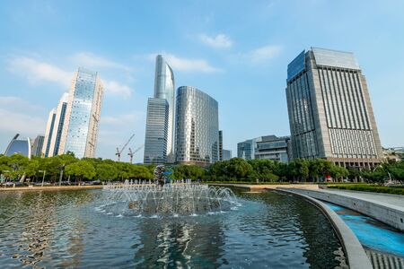 city square at suzhou,chinaの写真素材