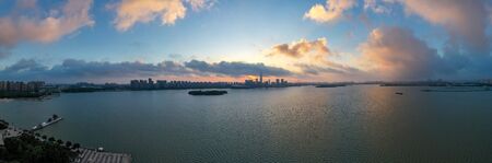 Aerial view of the city at suzhou,chinaの写真素材