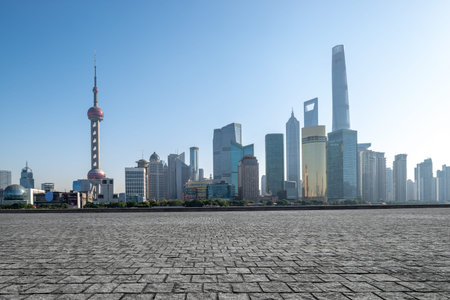 modern cityscape and skyline at shanghai,china