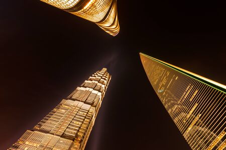 office building at shanghai,chinaの写真素材
