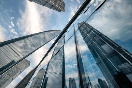 The office building at shanghai,chinaの写真素材