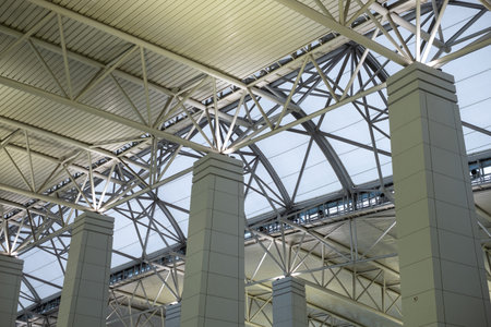 Modern Architectural Skylight Structure Details from Indoor a Building