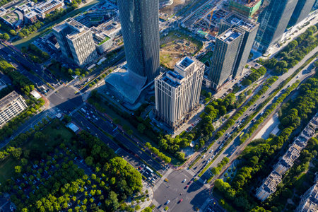 Aerial view of the suzhou city