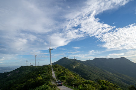 Wind Farms Power Generation Electrical Energyの写真素材