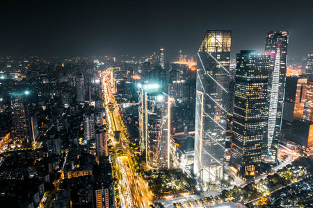 Urban landscape in Guangzhou of Chinaの写真素材