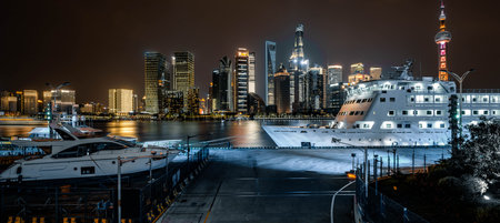 Shanghai skyline with modern urban skyscrapers, China