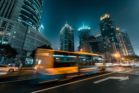 The urban traffic in shanghai,china