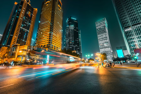 The urban traffic in shanghai,china