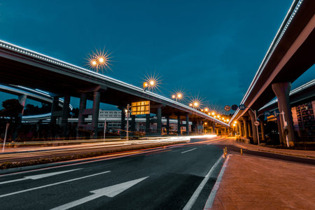 Traffic on an overpass in Shenzhen city