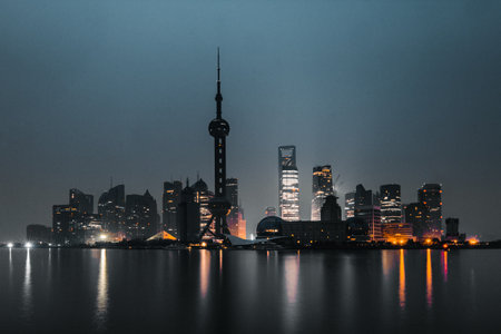 Urban landscape in shanghai cityの写真素材