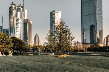 The office building in Shanghai, Chinaの写真素材