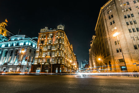 urban landscape in shanghai cityの写真素材