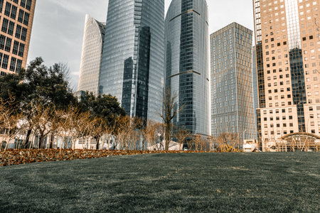 Urban landscape in shanghai cityの写真素材