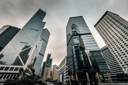 the office building at hong kongの写真素材