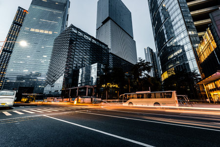 the urban traffic at shanghai city