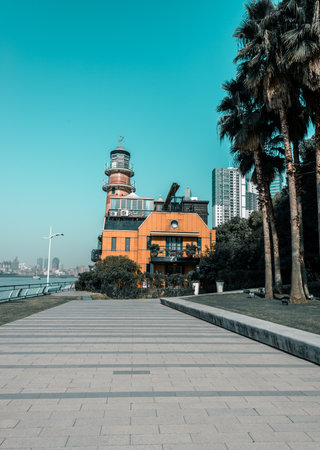 the road and city at shanghai,chinaのeditorial素材