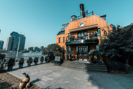 the road and city at shanghai,chinaのeditorial素材