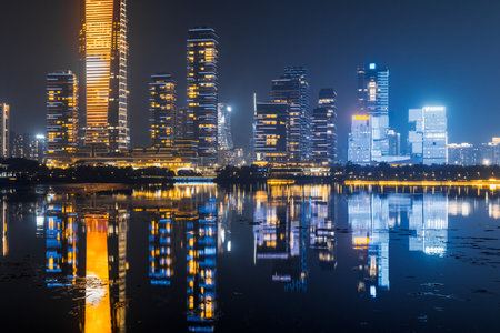 the urban park of shenzhen,chinaの写真素材
