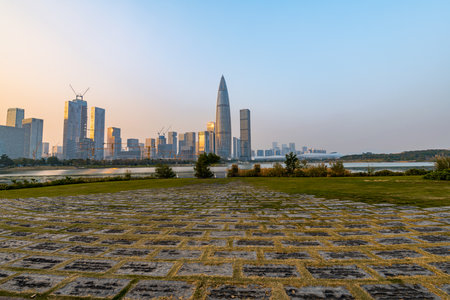 the urban park of shenzhen,chinaの写真素材