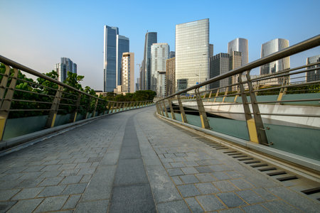 urban traffic at shenzhen cityの写真素材