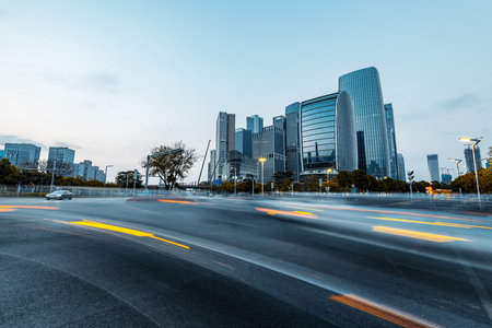 urban traffic at shenzhen cityの写真素材